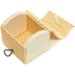 12-Pack Mini Bamboo Cane Treasure Chests Decorative Jewelry Storage Boxes With Gold String Design 2.4"x2"x2" -Juvale GUEST 9400c57f b63f 4a92 b2ac ee52a25e6069