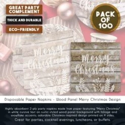 Juvale 100-Pack Wood Panel Merry Christmas Disposable Paper Cocktail Napkins Party Supplies Decorations 10 Juvale 100-Pack Wood Panel Merry Christmas Disposable Paper Cocktail Napkins Party Supplies Decorations -Juvale GUEST 9581d489 7bed 4438 8e7d 4425b6c81a81