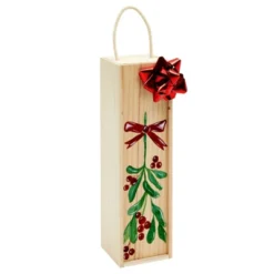 Juvale Wooden Wine Bottle Gift Box With Handle For Holidays, Anniversary, Wedding, Housewarming, 4 X 14 Inches -Juvale GUEST 95f48768 96ec 4c10 a578 514a28d5ada1
