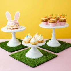 Juvale 4-Pack Artificial Grass Mat Squares, 12x12-Inch Fake Turf Tiles For Balcony, Patio, Outdoor Faux Placemats, DIY Crafts And Decorations, Green -Juvale GUEST 97d670e3 8781 4517 93cb aca017e9bed0