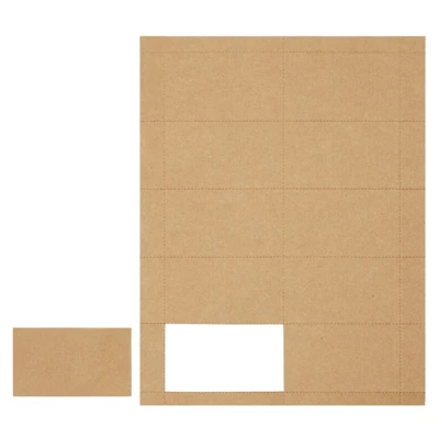 1000 Piece Blank Printable Business Cards, Paper, Perforated, Cardstock, Customizable, Business Cards, 10 Cards Per Sheet, 3.5 X 2 In, Brown 5 1000 Piece Blank Printable Business Cards, Paper, Perforated, Cardstock, Customizable, Business Cards, 10 Cards Per Sheet, 3.5 X 2 In, Brown - Image 5