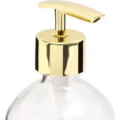 Juvale 2 Pack Clear Glass Soap Dispenser With Gold Pump (16 Oz) -Juvale GUEST 999b83d4 53f0 499e ae4a de080fe36d55