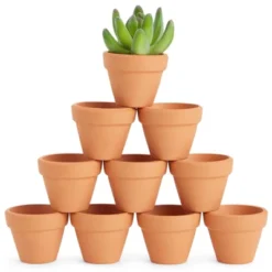 Juvale 10-Pack 1.5-Inch Mini Terracotta Plants Pots With Holes For Cactus, Succulents, Tiny Clay Flower Pot Planters For Nursery, Indoor Garden -Juvale GUEST 9a49c6d5 e01c 4a47 9b48 3fde6cdb03bf
