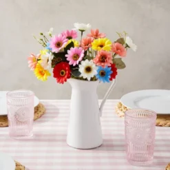 Juvale 60 Pack Artificial Daisy Flowers Heads, 2-Inch Colorful Fake Flowers, Bulk, For Crafts, Wedding Decorations, 6 Colors