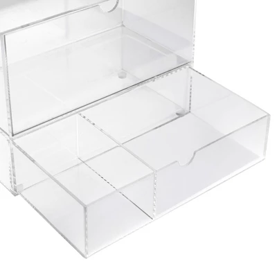 Juvale Acrylic Tissue Box Cover Dispenser Holder With Drawer For Bathroom, Clear, Rectangular, 9.3 X 7 X 5 In 7 Juvale Acrylic Tissue Box Cover Dispenser Holder With Drawer For Bathroom, Clear, Rectangular, 9.3 X 7 X 5 In - Image 7