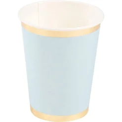 Juvale 50-Pack Light Blue With Gold Foil Disposable Paper Cups Party Supplies 9 Oz -Juvale GUEST 9f9114f9 3aca 4715 a6d8 c01b6711729c