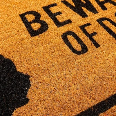 Beware Of Dog Natural Coir Door Mat 17"x30" - Welcome Front Doormat Non Slip Rug For Home Indoor Outdoor Entrance 6 Beware Of Dog Natural Coir Door Mat 17"x30" - Welcome Front Doormat Non Slip Rug For Home Indoor Outdoor Entrance - Image 6