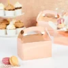 Blue Panda 24 Pack Rose Gold Gable Party Favor Boxes For Wedding, Birthday Party, Baby Shower, Small Boxes For Gifts, Treats, 6 X 3.5 X 3.5 In