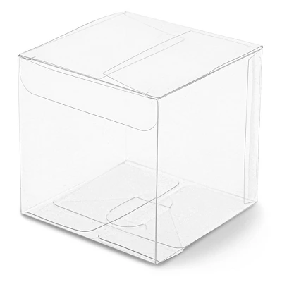 Juvale 50-Pack 3x3x3 Clear Boxes, Small Plastic Gift Boxes For Wedding Favors, Bridal And Baby Showers, Birthdays, Easter 7 Juvale 50-Pack 3x3x3 Clear Boxes, Small Plastic Gift Boxes For Wedding Favors, Bridal And Baby Showers, Birthdays, Easter - Image 7