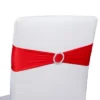 Juvale Red Chair Sashes With Silver Buckles For Wedding Reception, Baby Shower, Birthday Party, Fits 13.5- To 16.5-Inch Chair Backs (100 Pack)