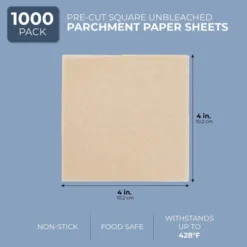 Juvale 1000 Sheets Precut 4x4 Parchment Paper Squares, Bulk Unbleached Liners For Baking, Cookies, Hamburger Patty Press 10 Juvale 1000 Sheets Precut 4x4 Parchment Paper Squares, Bulk Unbleached Liners For Baking, Cookies, Hamburger Patty Press -Juvale GUEST a7f273b8 6cbf 4c3f 8afc a41da2ea9085