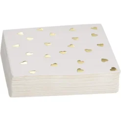 Juvale 50 Pack Gold Heart Cocktail Disposable Paper Napkins Party Supplies, 5 X 5 Inches 8 Juvale 50 Pack Gold Heart Cocktail Disposable Paper Napkins Party Supplies, 5 X 5 Inches -Juvale GUEST aa7a573e 1297 468e 823f 6648811bbe34