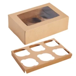 Juvale 24 Pack 6 Count Cupcake Boxes With Windows, To Go Containers For Bakery, Desserts, Muffins (Kraft Paper, 3.7x4.2x3.7 In) -Juvale GUEST aad1ba52 4918 434c 907b 092175f73aab