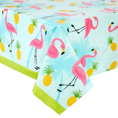 Juvale 3-Pack Flamingo Tablecloth For Pineapple Birthday Decorations, Tropical Hawaiian And Flamingo Party Supplies, 54x108 In 2 Juvale 3-Pack Flamingo Tablecloth For Pineapple Birthday Decorations, Tropical Hawaiian And Flamingo Party Supplies, 54x108 In - Image 2