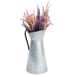 Juvale Rustic-Style Galvanized Pitcher Vase With Handle, Metal Watering Can For Farmhouse-Style Home Decor, Table Centerpieces, 12 In -Juvale GUEST acd02dd2 7098 41ac a296 d08fb97bca53
