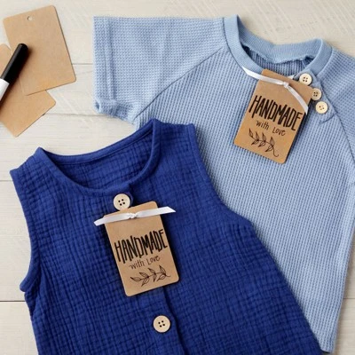 Juvale 200 Pack Large Kraft Paper Gift Tags, Merchandise Tags, For Weddings, Birthdays, Party Favors, Brown, 2 X 4 In 2 Juvale 200 Pack Large Kraft Paper Gift Tags, Merchandise Tags, For Weddings, Birthdays, Party Favors, Brown, 2 X 4 In - Image 2