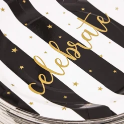 Juvale Black And Gold Celebrate Disposable Paper Party Plates (80 Count) 9 Inches -Juvale GUEST b11f45c0 c178 46c6 9fff 4aa3d2450e85