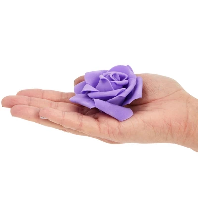 Juvale 100 Pack Purple Flowers For Crafts, 3 Inch Stemless Foam Roses For Wall Decorations, Wedding Receptions, Faux Bouquets, Spring Decor, DIY 6 Juvale 100 Pack Purple Flowers For Crafts, 3 Inch Stemless Foam Roses For Wall Decorations, Wedding Receptions, Faux Bouquets, Spring Decor, DIY - Image 6