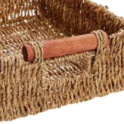 Juvale Set Of 3 Small Wicker Baskets For Storage, Woven Nesting Bins With Handles For Bathroom Towels And Toilet Paper Organization, Shelf 3 Sizes -Juvale GUEST b34aab0d c178 41e2 9e9d 80b4b617970a