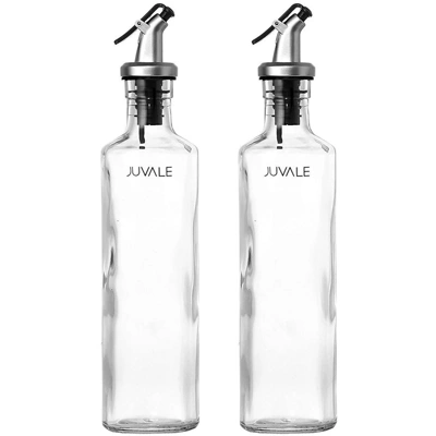 Juvale 2-Pack Oil And Vinegar Dispensers 12 Oz 355mL Glass Cruet Bottles With Lever Release Pourers 3 Juvale 2-Pack Oil And Vinegar Dispensers 12 Oz 355mL Glass Cruet Bottles With Lever Release Pourers - Image 3