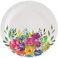 Juvale 80-Pack Disposable Round Floral Paper Plates For Tea Party, Weddings, 9" 6 Juvale 80-Pack Disposable Round Floral Paper Plates For Tea Party, Weddings, 9" -Juvale GUEST b44b59e5 c940 4cc1 bf30 938ec2fc38e1