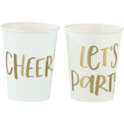 Juvale 48-Pack 9 Oz Gold Foil Pastel Disposable Paper Cups Bachelorette Party Supplies 7 Juvale 48-Pack 9 Oz Gold Foil Pastel Disposable Paper Cups Bachelorette Party Supplies -Juvale GUEST b490a72c 74aa 4473 8741 bd25c703734b
