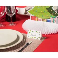 Juvale 100-Pack Christmas Place Cards For Dinner Parties, Holiday Table Settings (2 X 3.5 In)