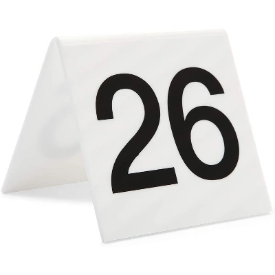 Juvale Set Of 25 Acrylic Table Numbers For Wedding, Plastic Tent Cards Numbered 26-50 For Restaurants, Banquets, Receptions, 3 X 2.75 X 2.5 In 2 Juvale Set Of 25 Acrylic Table Numbers For Wedding, Plastic Tent Cards Numbered 26-50 For Restaurants, Banquets, Receptions, 3 X 2.75 X 2.5 In - Image 2