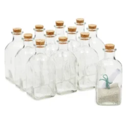 Juvale 12 Pack Clear Glass Bottles With Cork Lids, Tiny 6 Oz Vintage Style Potion Vases For Flowers, DIY Crafts, Party Favors, Home Decor -Juvale GUEST b5236a9f f566 4da3 b24a 371815fa9c23