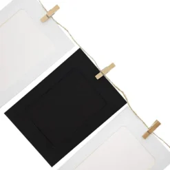 Cardboard Paper Picture Frame DIY Hanging Kit (50 Pack) 4"x6" Inch, Black, White