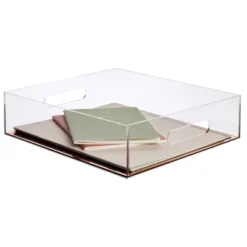 Juvale Rose Gold Acrylic Letter Tray, Clear Office Desk Organizer For Files, Documents, Paper Storage, 10.5 X 12 X 3 In -Juvale GUEST b97db7a2 3acf 48e1 a876 d5a972ebec74