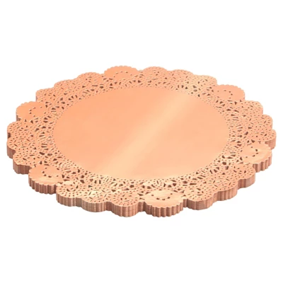 Juvale 100 Pack Metallic Copper Orange Placemats, Round Paper Lace Doilies For Place Settings, Desserts, Formal Events, 10 In 7 Juvale 100 Pack Metallic Copper Orange Placemats, Round Paper Lace Doilies For Place Settings, Desserts, Formal Events, 10 In - Image 7