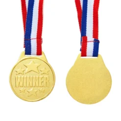 Juvale 12 Pack Gold Winning Participation Medal Awards For Contests With Neck Ribbon For Sports, Competitions, Olympic Style, Metal, 1.5 In -Juvale GUEST ba72243b 9fc7 4034 a8ed 14b645d95c38