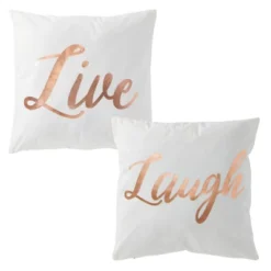 Juvale Set Of 4 Modern Throw Pillow Covers For Couches And Sofas, Home Decor, Live Laugh Love Dream, Rose Gold Prints, 17 X 17 In 12 Juvale Set Of 4 Modern Throw Pillow Covers For Couches And Sofas, Home Decor, Live Laugh Love Dream, Rose Gold Prints, 17 X 17 In -Juvale GUEST bae14ca9 e813 4fd4 baef 07129cf9bd42
