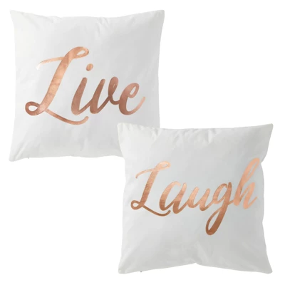 Juvale Set Of 4 Modern Throw Pillow Covers For Couches And Sofas, Home Decor, Live Laugh Love Dream, Rose Gold Prints, 17 X 17 In 6 Juvale Set Of 4 Modern Throw Pillow Covers For Couches And Sofas, Home Decor, Live Laugh Love Dream, Rose Gold Prints, 17 X 17 In - Image 6