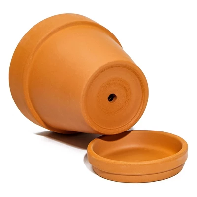 Juvale 6-Pack Small Terra Cotta Pots With Sauce And Drainage Hole, 4 Inch Terracotta Pot For Succulents, Flowers, Cactus, Garden, Indoor And Outdoor 6 Juvale 6-Pack Small Terra Cotta Pots With Sauce And Drainage Hole, 4 Inch Terracotta Pot For Succulents, Flowers, Cactus, Garden, Indoor And Outdoor - Image 6