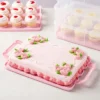 Juvale Clear Plastic 3 Tier Cupcake Carrier Storage Box Holder With Lid For 36 Cakes, 13.5x10.25x10.75 In