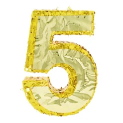Juvale Small Gold Foil Number 5 Pinata For 5th Birthday Party Decorations & Supplies, 15.5 X 10.5 X 3 In -Juvale GUEST bf0d7bf6 b6d4 45a3 9698 130c2a79a87e