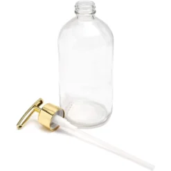 Juvale 2 Pack Clear Glass Soap Dispenser With Gold Pump (16 Oz) -Juvale GUEST c00816e6 6bd8 48fa 9b4f d0be380bac48