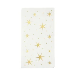 Blue Panda 50 Pack Gold And White Dinner Napkins With Stars, Gold Foil For Baby Shower, Birthday, Holidays, 3-Ply, 4 X 8 In -Juvale GUEST c0cd78b7 34f7 413c 8f54 f96e21c87e26