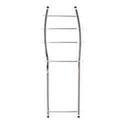 Juvale 59 Inch 4-Rung Wall Leaning Towel Rack, Holder & Stand, Blanket Ladder For Bathroom Decor, Oval Tube Chrome Metal -Juvale GUEST c23d8e0c a631 4993 bae5 2fc2560d0e34