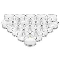 Juvale 24 Pack Clear Glass Short Tealight Candle Holders For Table Centerpieces, Wedding Receptions, Party Decorations, Restaurant Tables, 1 X 2 In -Juvale GUEST c2b12a1b 003d 4705 9f05 ae8d744f48df