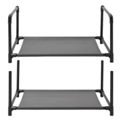 Juvale 2 Pack Black 4-Tier Narrow Shoe Rack For Entryway, Metal Free Standing Shelf Organizer For Closet, 17 X 11 X 30 In -Juvale GUEST c38b774b 1f91 49c2 9867 a6ed89e34c94