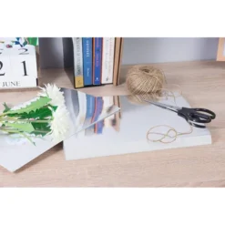 Juvale 50 Pack Reflective Metallic Cardstock Shimmer Paper Sheets, Paper Crafting Supplies, Silver 8.5 X 11.75 In