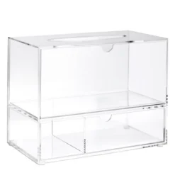 Juvale Acrylic Tissue Box Cover Dispenser Holder With Drawer For Bathroom, Clear, Rectangular, 9.3 X 7 X 5 In 13 Juvale Acrylic Tissue Box Cover Dispenser Holder With Drawer For Bathroom, Clear, Rectangular, 9.3 X 7 X 5 In -Juvale GUEST c472e084 284a 4168 be5d 9a03b4dc69be