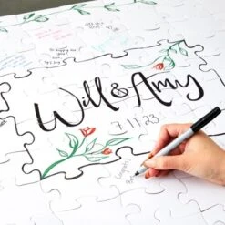 Juvale 100 Piece DIY Make Your Own Puzzle Kit, Bulk Blank Puzzles To Draw On, Giant Puzzle Pieces For Crafts (27 X 36 In)