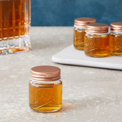 Blue Panda Bulk 2 Ounce Mini Mason Jars Shot Glasses With Lids (12 Pack) 1 Blue Panda Bulk 2 Ounce Mini Mason Jars Shot Glasses With Lids (12 Pack)