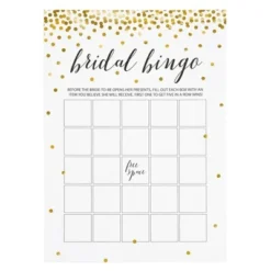 Blue Panda 250 Pieces Bridal Shower Games For 50 Guests With Bingo Cards, He Said She Said Bridal Shower Games, Wedding Advice For Bachelorette (Gold) -Juvale GUEST c78c6e16 e832 4cd0 bb24 738106212e6d