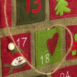 Juvale Christmas Advent Calendar - Christmas Tree Countdown Calendar, Festive Polyester Holiday