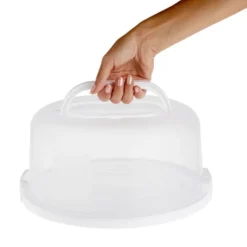 Juvale Round Cake Carrier With Lid And Handle For 10-Inch Desserts (12 X 5.9 In) -Juvale GUEST cad6d747 c6fc 4a81 8340 2b245425ee8e